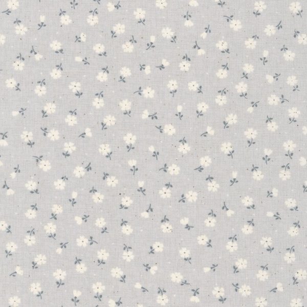 Petit Sophila - Cotton Poplin - Mini Blooms - Silver Grey