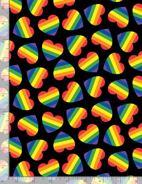 Quilting Cotton - Rainbow Hearts