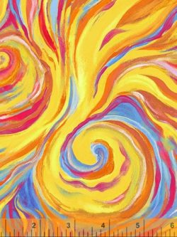 Quilting Cotton - Impressions - Swirl Sensation - Yellow