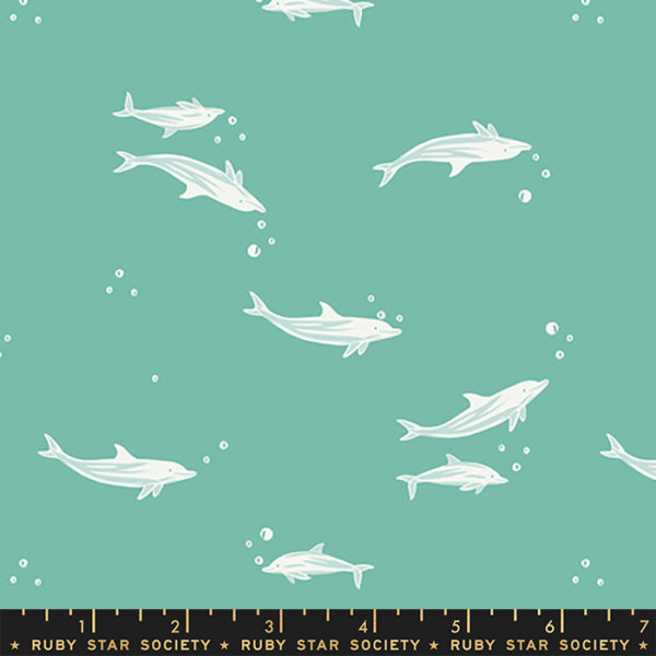 Quilting Cotton – Florida Volume 2 – Dolphins – Water