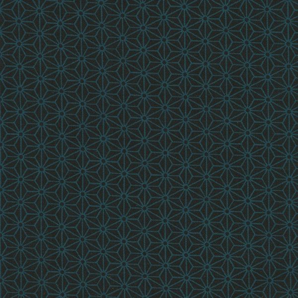 Kasuri - Cotton Sheeting - Geometric - Midnight