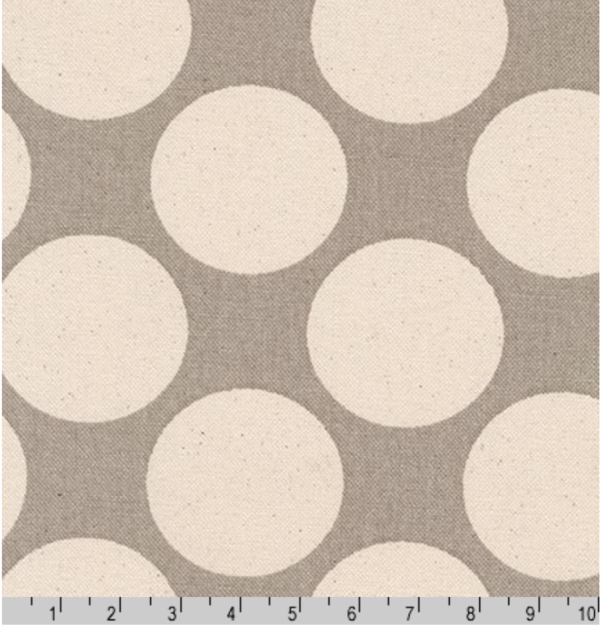 Sevenberry - Cotton Canvas - Large Polka Dot - Smoke