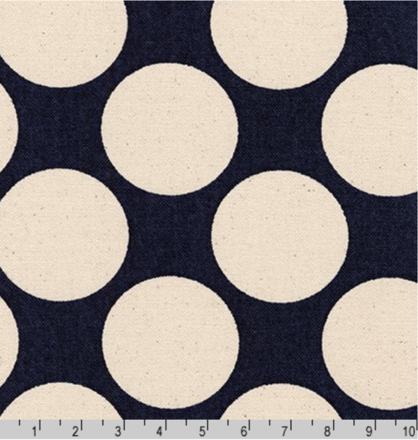 Sevenberry - Cotton Canvas - Large Polka Dot - Smoke