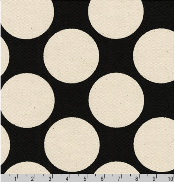 Sevenberry - Cotton Canvas - Large Polka Dot - Smoke