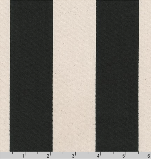 Sevenberry - Cotton Canvas - Wide Stripe - Black