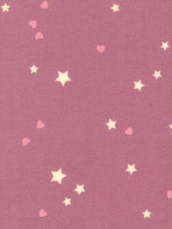 Cotton Flannel -  Stars and Hearts - Mauve