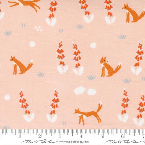Quilting Cotton - Meander - Foxes - Blush