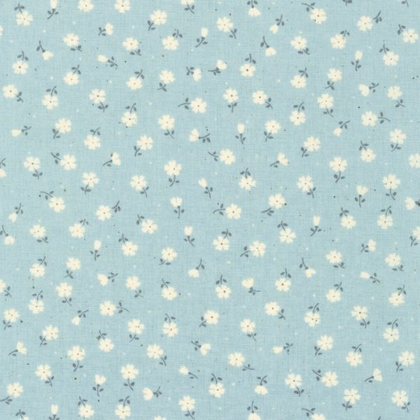 Petit Sophila - Cotton Poplin - Mini Blooms - Smoky Mint