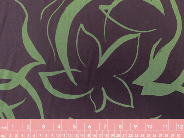 Amour Vert - Printed Tencel - Leaves on Navy