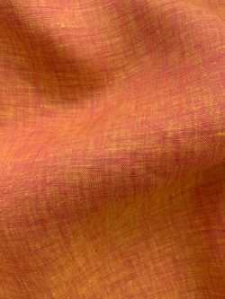 Designer Deadstock - Two-Tone Linen - Nectarine