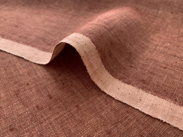 Designer Deadstock - Two-Tone Linen - Nectarine