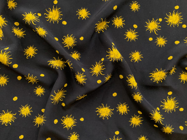 Deadstock Designer - Silk Crepe de Chine - Sun Print