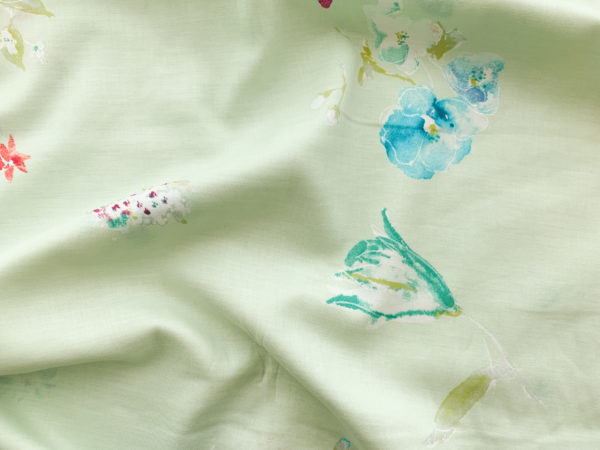 Nani Iro - Cotton/Silk Lawn - New Morning I - Mint