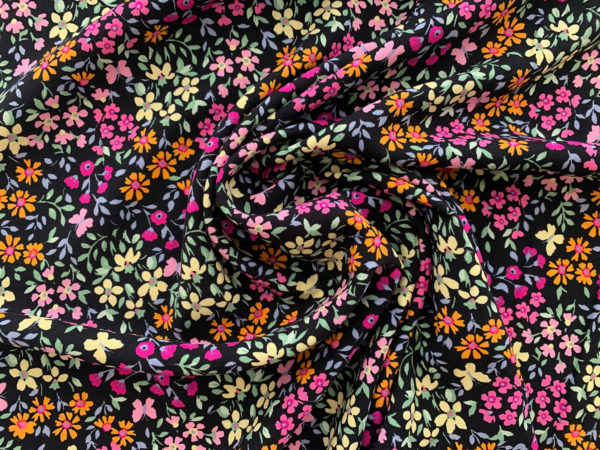 Designer Deadstock - Rayon Challis - Twilight Garden