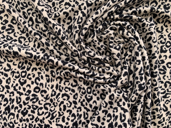 Designer Deadstock - Polyester Blend French Terry - Leopard