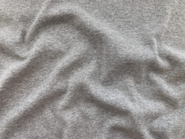 Designer Deadstock - Cotton Rib Knit - Heather Grey