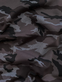 Designer Deadstock - Nylon/Spandex Jersey - Camouflage - Grey