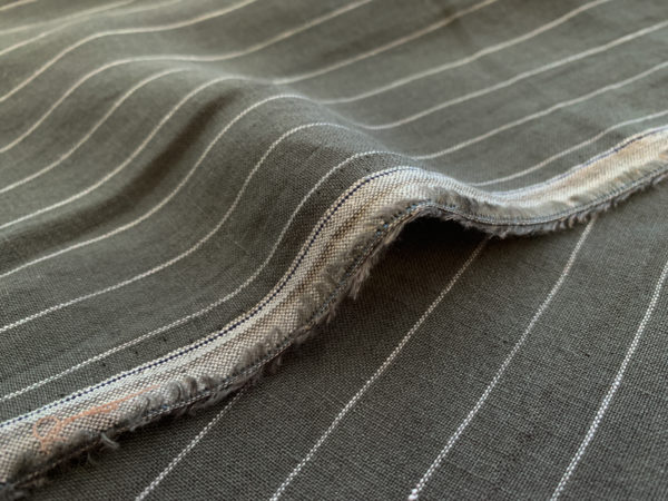 Yarn Dyed Linen - Savannah Stripe - Fern