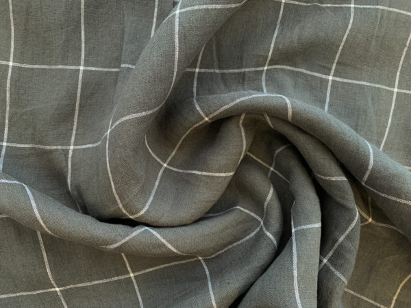 Yarn Dyed Linen - Savannah Stripe - Fern