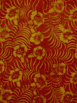 Cotton Batik - Batiks by Mirah - Trumpet Vine - Red/Orange