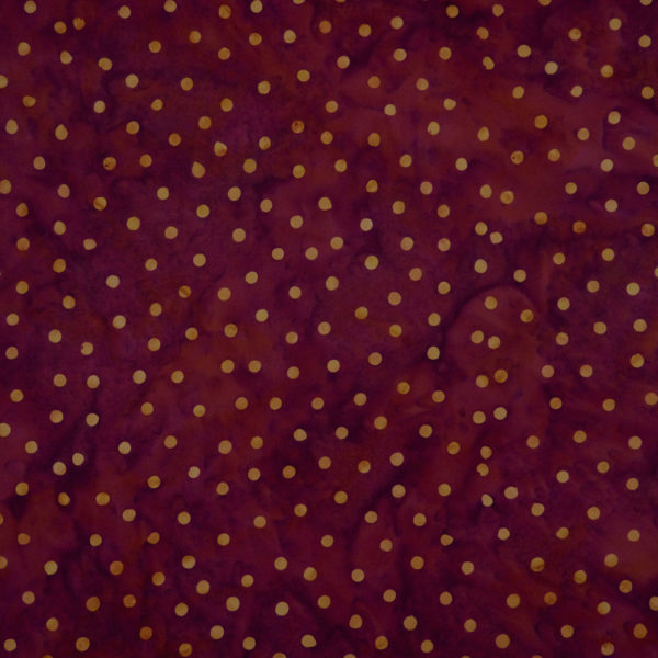 Cotton Batik - Batiks by Mirah - Scattered Dots - Maroon