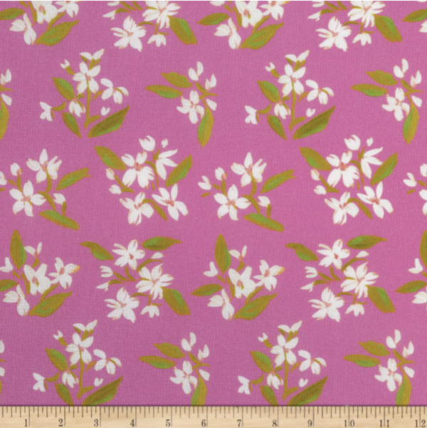 Quilting Cotton - Country Picnic - Posies - Raspberry