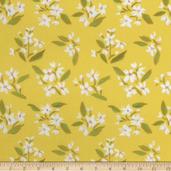 Quilting Cotton - Country Picnic - Posies - Yellow