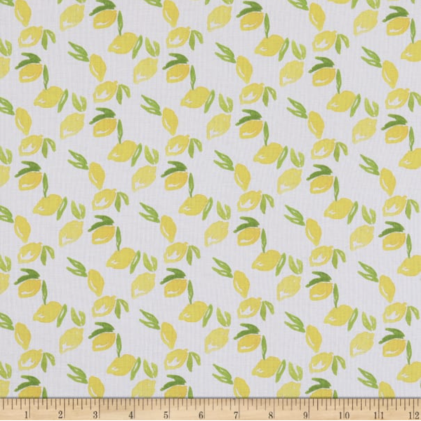 Quilting Cotton - Country Picnic - Lemons - White