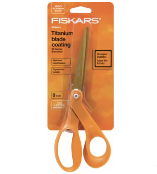 Fiskars Bent Titanium Scissors - 8"