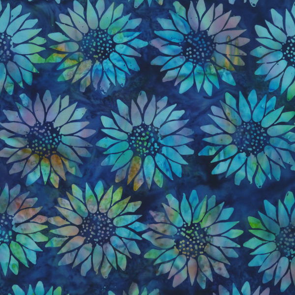 Cotton Batik - Batiks by Mirah - Dahlia - Blue