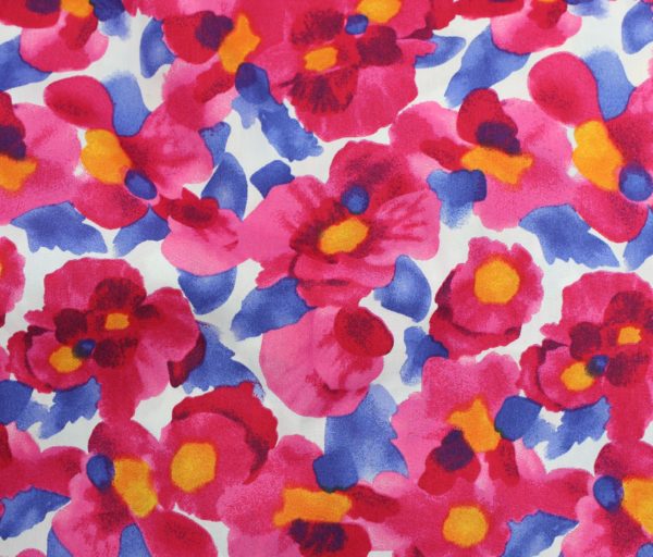 Cotton Poplin - Pop Floral - Fuchsia