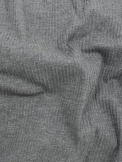 Wide Bamboo/Spandex Rib Knit - Heathered Grey