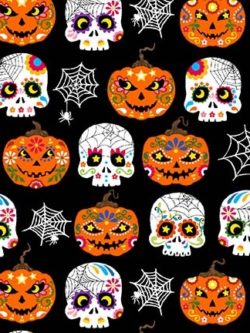 Quilting Cotton – Trick or Treat – Ghastly Greetings