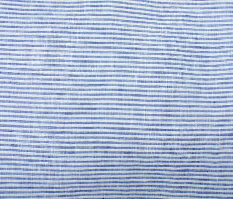 Umbria Linen Big Stripe - Blue - Stonemountain & Daughter Fabrics