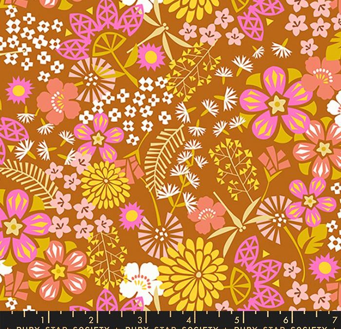 Quilting Cotton – Ruby Star Society – Koi Pond – Floral – Saddle