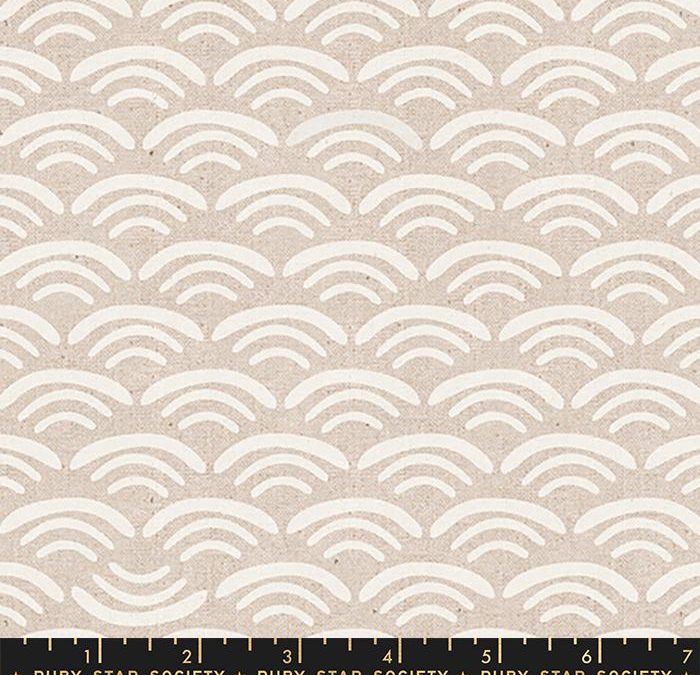 Cotton/Linen Canvas – Ruby Stary Society – Koi Pond – Smile & Wave – Natural