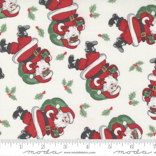 Quilting Cotton - Holly Jolly - Santas - Snow