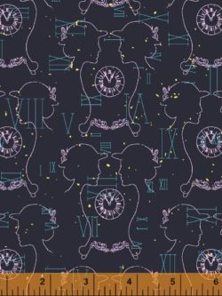 Quilting Cotton – Clueless - Clockwork - Midnight