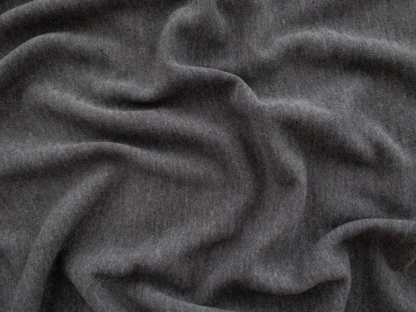 Cotton/Polyester Sweatshirt Fleece - Charcoal