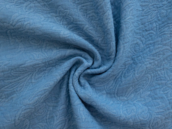 Designer Deadstock - Washed Cotton Jacquard - Blue Floral