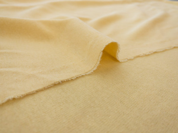 Designer Deadstock - Organic Cotton Rib Knit - Lemon Ice