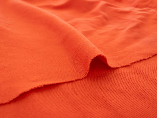 Designer Deadstock - Organic Cotton Rib Knit - Pumpkin