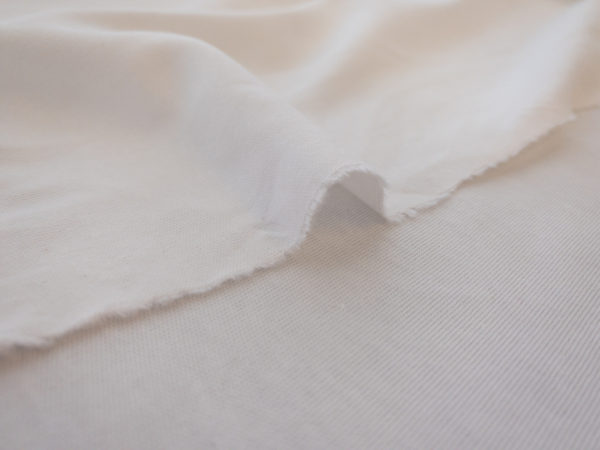 Designer Deadstock - Organic Cotton Interlock - Natural White