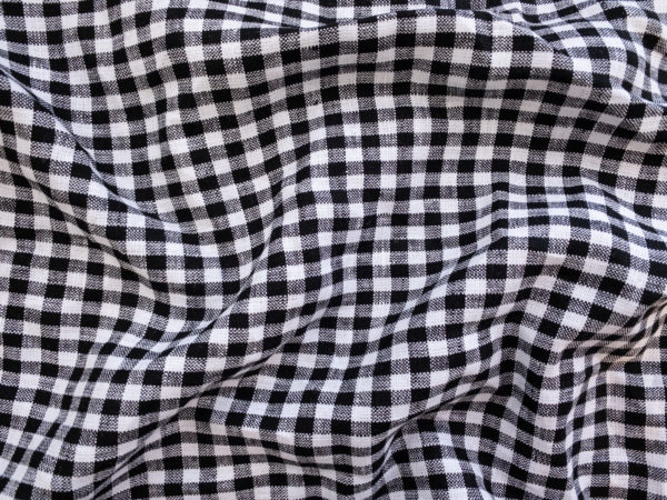 Designer Deadstock - Yarn Dyed Linen - Black & White Gingham