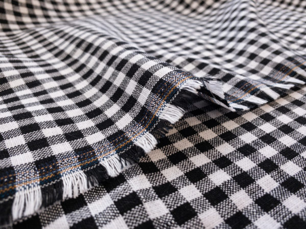 Designer Deadstock - Yarn Dyed Linen - Black & White Gingham