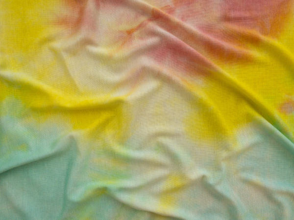 Designer Deadstock - Rayon/Spandex - Pastel Rainbow Tie Dye