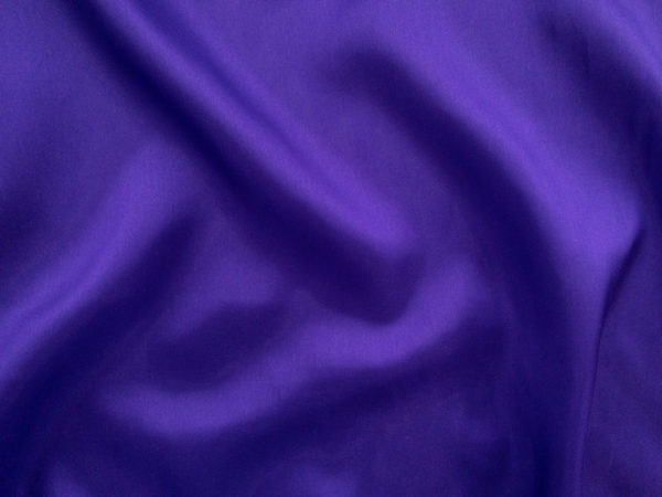 Designer Deadstock - Silk Habotai - Royal Purple