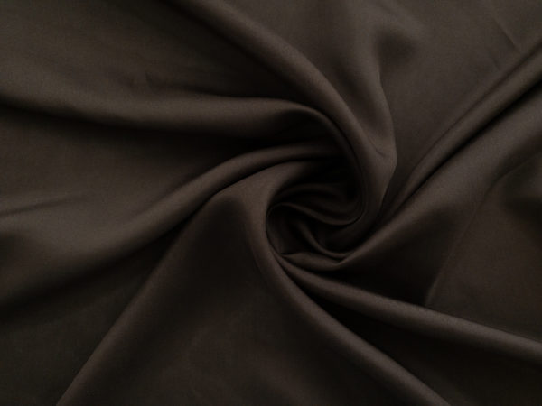 Designer Deadstock - Silk Habotai - Chocolate Brown