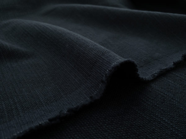 Designer Deadstock - Textured Cotton - Midnight