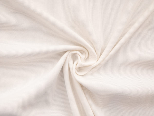 Designer Deadstock - Cotton/Spandex Rib Knit - White